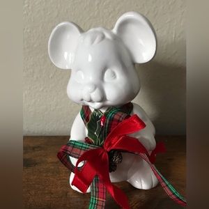Vintage Flambro Christmas Mouse Figurine